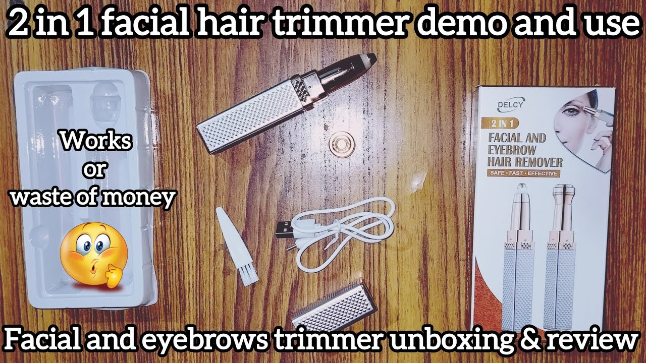 Facial hair trimmer unboxing & review / 2 in 1 hair trimmer demo & use / how to use / work or waste