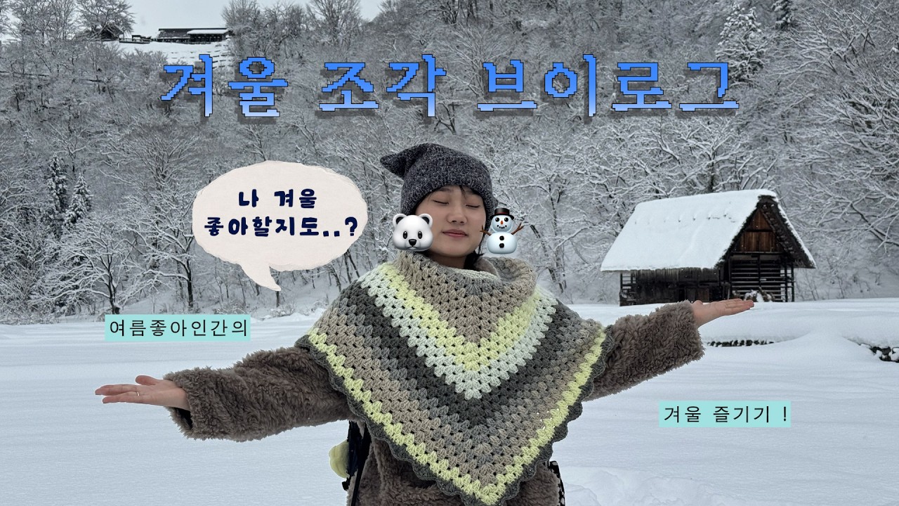 🐻‍❄️ 겨울 조각 브이로그 | 여름 좋아 인간의 겨울 즐기기,크리스마스 캠핑,새해카운트 다운,나고야 여행,시라카와고 료칸,운전연수