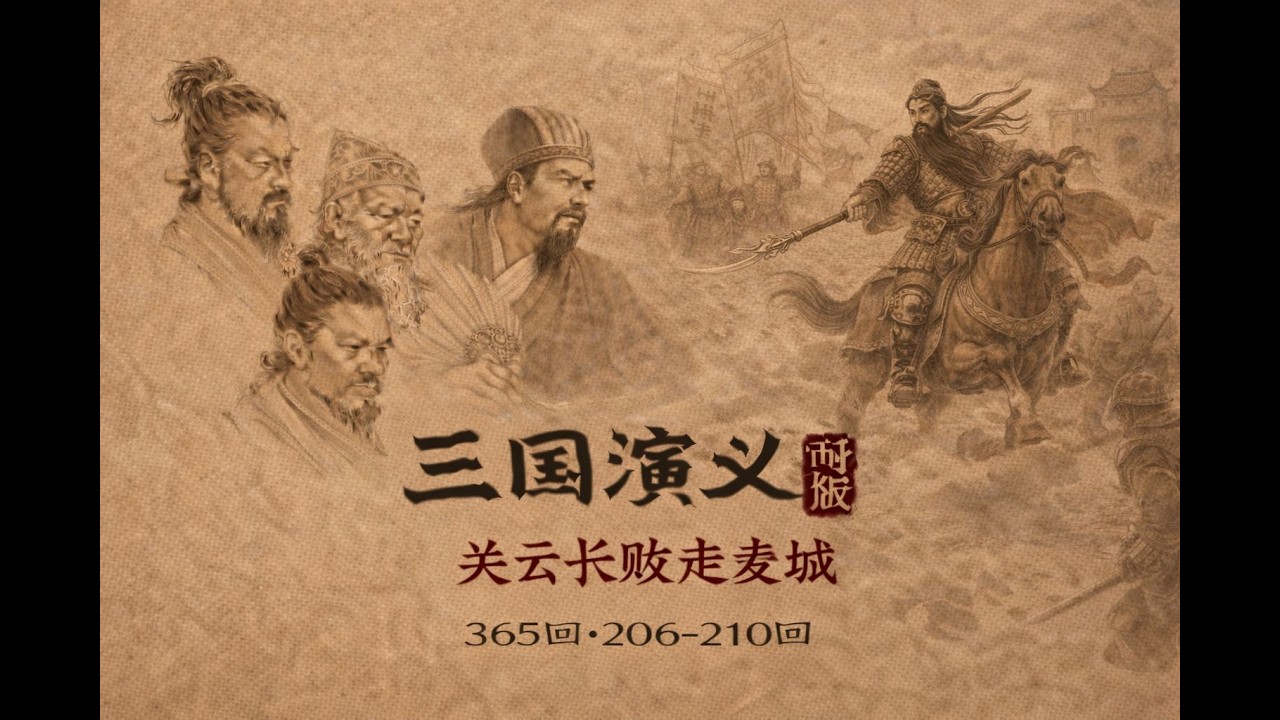 三国演义， 袁阔成， 365 回， 206-210 回