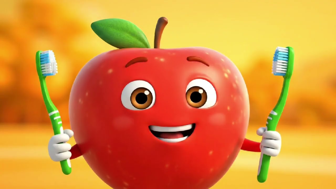 تفاحة 🍎🍎/أناشيد وأغاني الأطفال بالعربية #cartoon #kidssongs #animation #kidslearning 