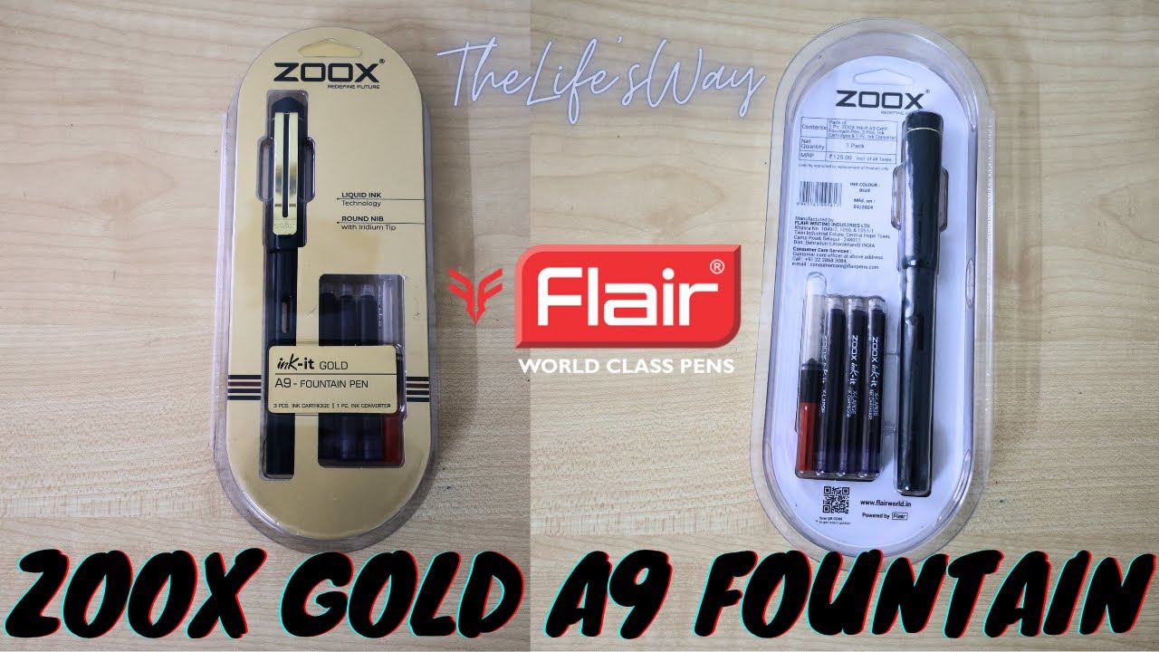 Перьевая ручка ZOOX ink-it Gold A9 (125 индийских рупий) &mdash; обзор перьевой ручки