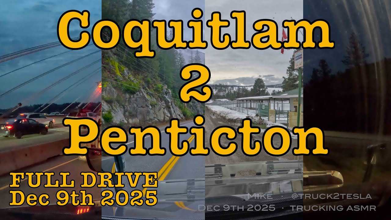 Trucking ASMR Compilation | 4K Scenic Highway Drive | No Talking (Occasional CB Radio) 5 Hours