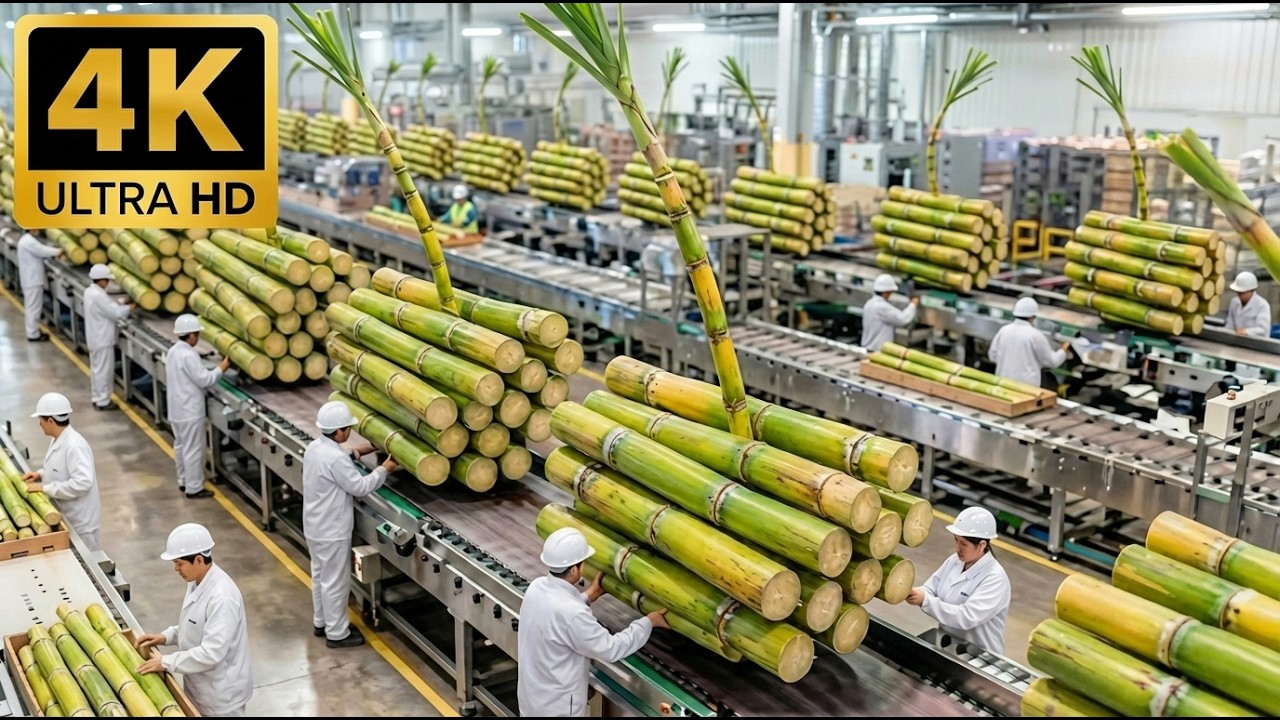 Dentro de una gran fábrica de azúcar: de caña fresca a azúcar cristalina