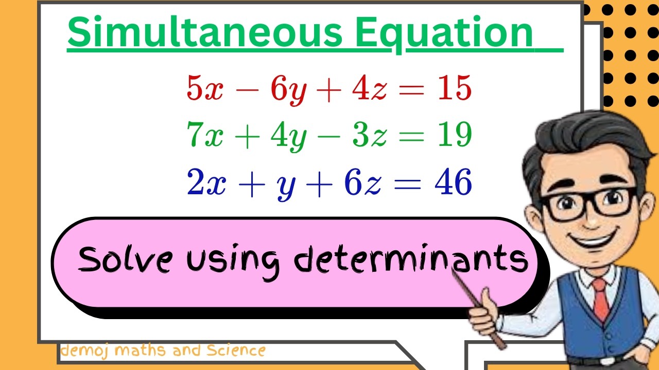 Solve 3x3 Simultaneous Equations Using Determinants | Cramer’s Rule Explained Step-by-Step