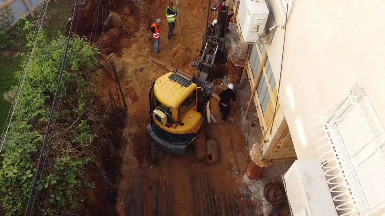 תמ"א 38/1 - הגליל 25 רעננה - קידוחים ויציקת כלונסאות צפון