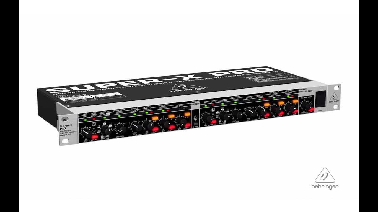 SUPER-X PRO CX3400 Stereo 2-Way/3-Way/Mono 4-Way Crossover
