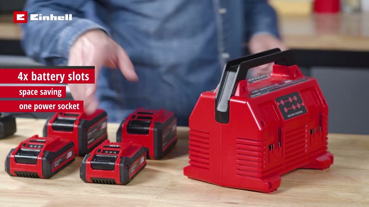 Einhell Acculader 2x2 Power X-Quattrocharger 4A - Power X-Change