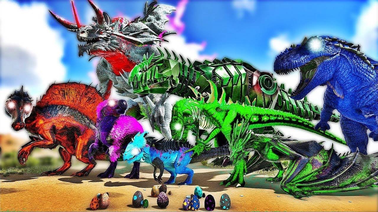 Domestiquei e Evolu&iacute; os Dinossauros Mais Poderosos do ARK SUPER MODS! - ARK 100 DIAS