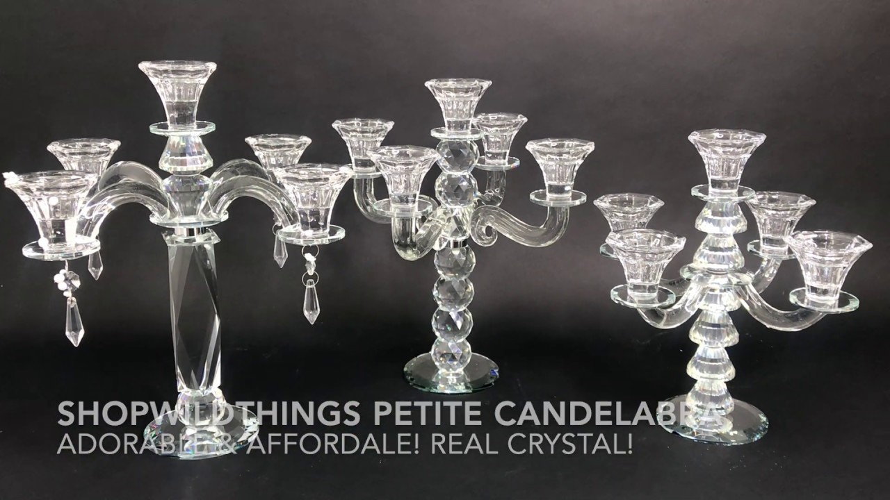 ShopWildThings Petite Crystal Candelabra - Adorable and Classy!
