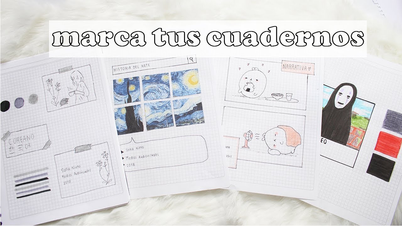 IDEAS PARA MARCAR TUS CUADERNOS | portadas | kawaii, aesthetic | sofiapricot