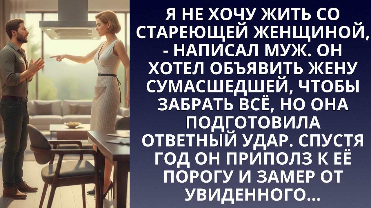 Я не хочу жить со стареющей женщиной, - написал муж. Он хотел объявить жену сумасшедшей, чтобы