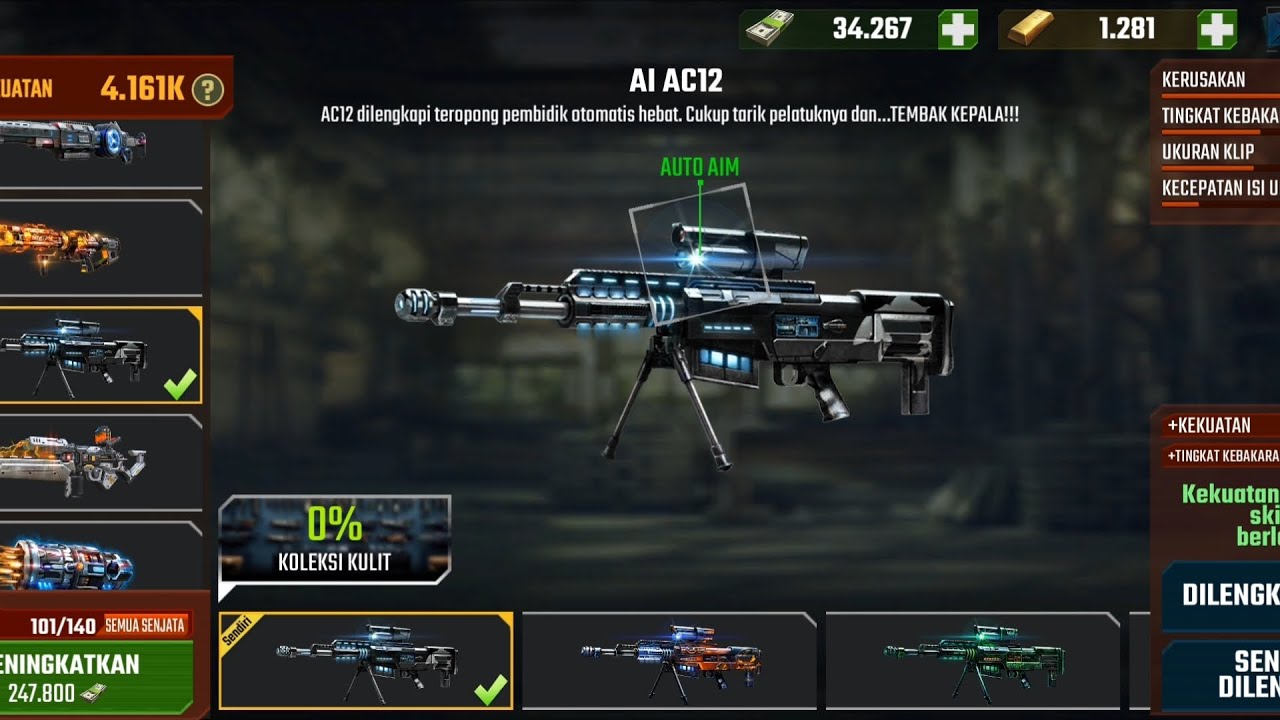 Zombie Fire 3D : Stage 265 - 275 (kita farming sampe kebeli AI AC12