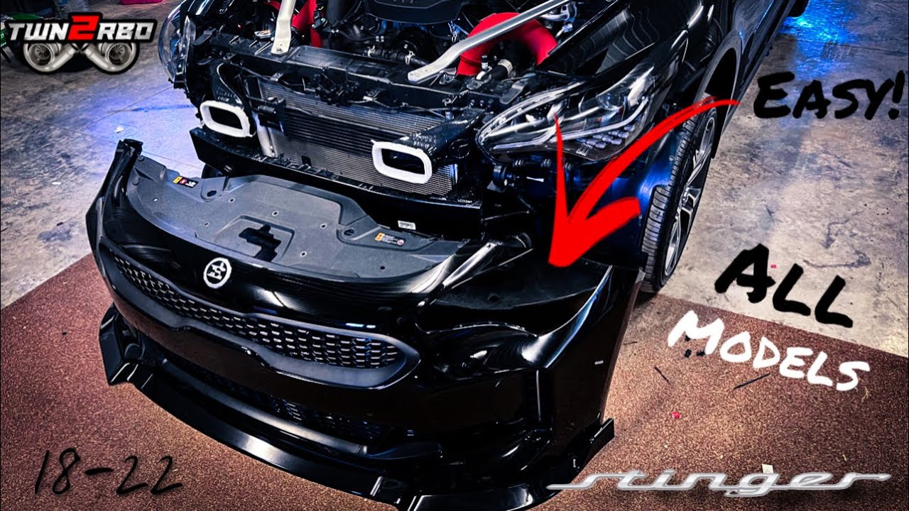 Как снять передний бампер Kia Stinger