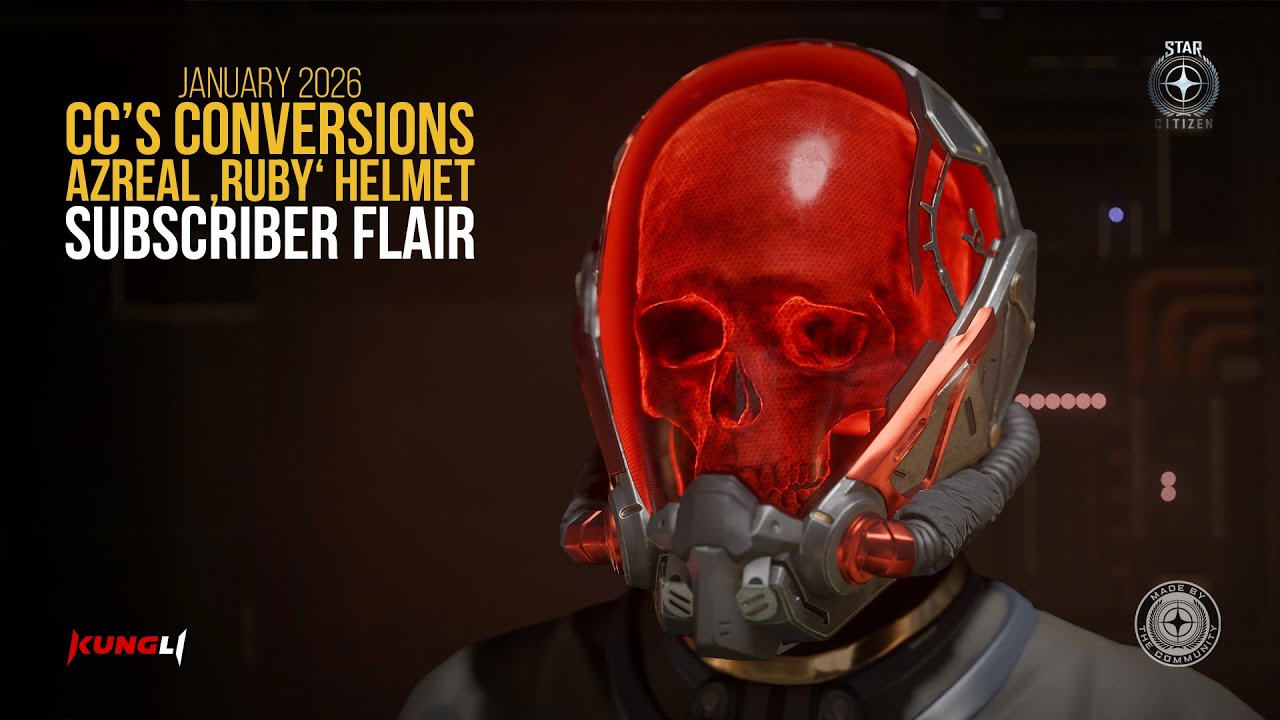 CC’s Conversions Azrael ‘Ruby’ Helmet Subscriber Flair Showcase | Star Citizen