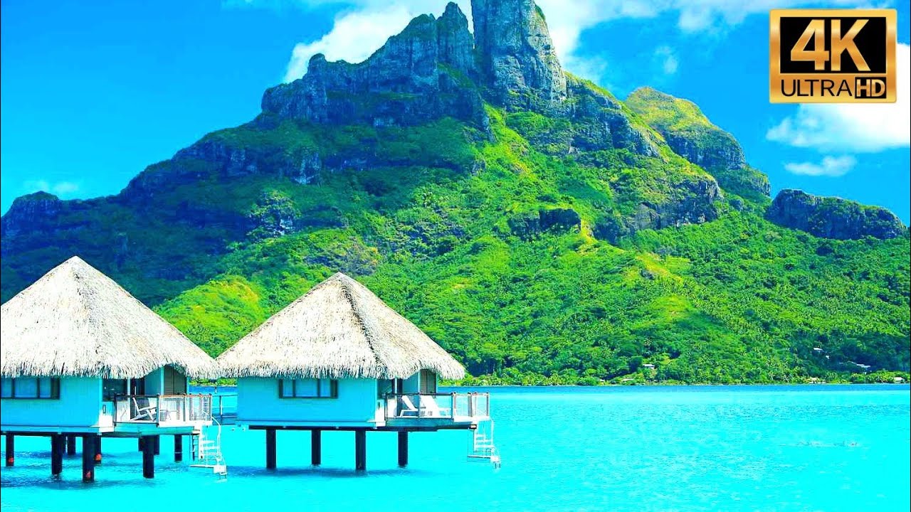4K Tropical Island Serenity 🌴 Pure Relaxing Piano Music for Deep Calm & Stress Relief
