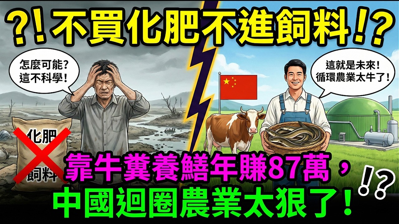 不買化肥不進飼料！靠牛糞養鱔年賺87萬，中國迴圈農業太狠了