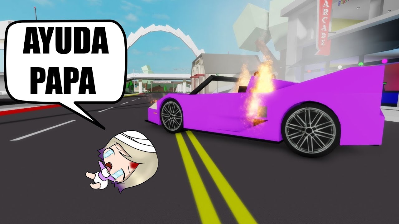 LYNA BEBE TIENE UN ACCIDENTE CON SU NUEVO AUTO EN BROOKHAVEN ROBLOX!!
