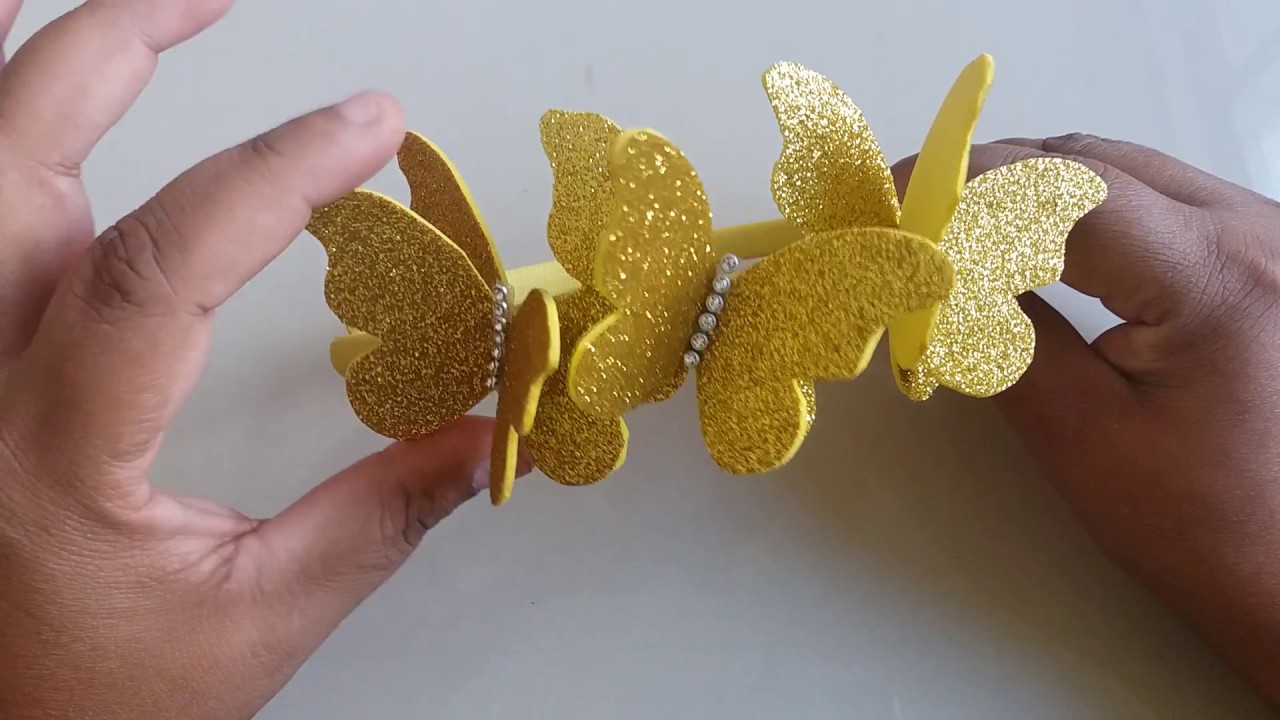DIY PAP = BORBOLETA DE EVA NA TIARA