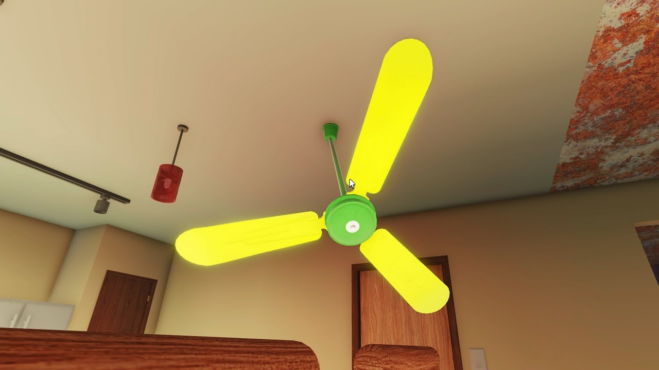 Ceiling Fan Rusty and Wobbly in Suburban House | Best Roblox