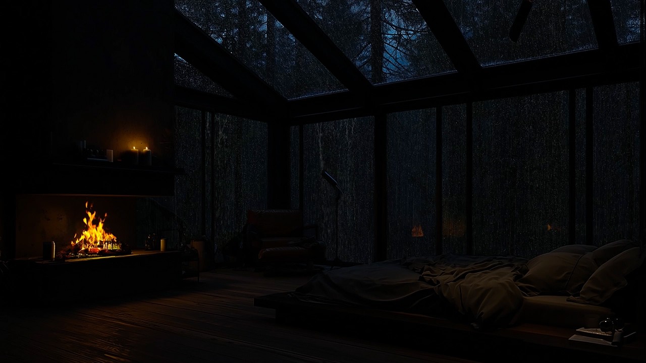 Sleep Feels So Distant Tonight | Rain on the Window and Firelight Slowly Soothe the Soul
