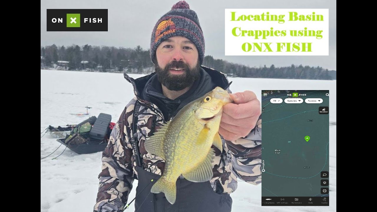 Locating Basin Crappies using onX FISH - Wisconsin Ice Fishing