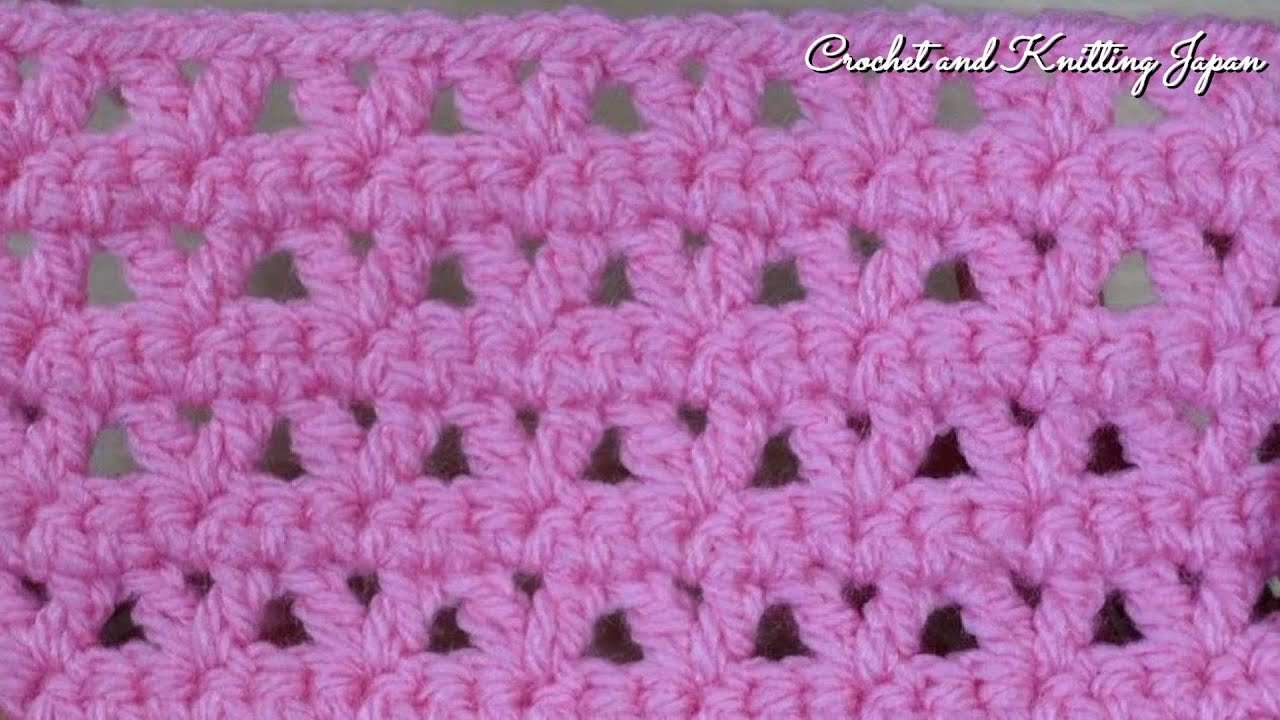 簡単なかぎ針編み模様 Easy Crochet Pattern #4 Crochet and Knitting Japan クロッシェジャパン
