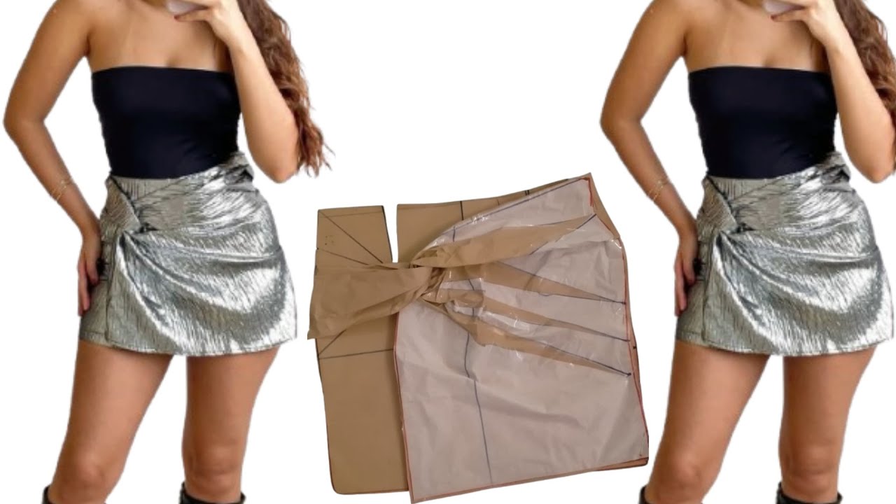 Como modelar saia mini drapeada modelagem facil