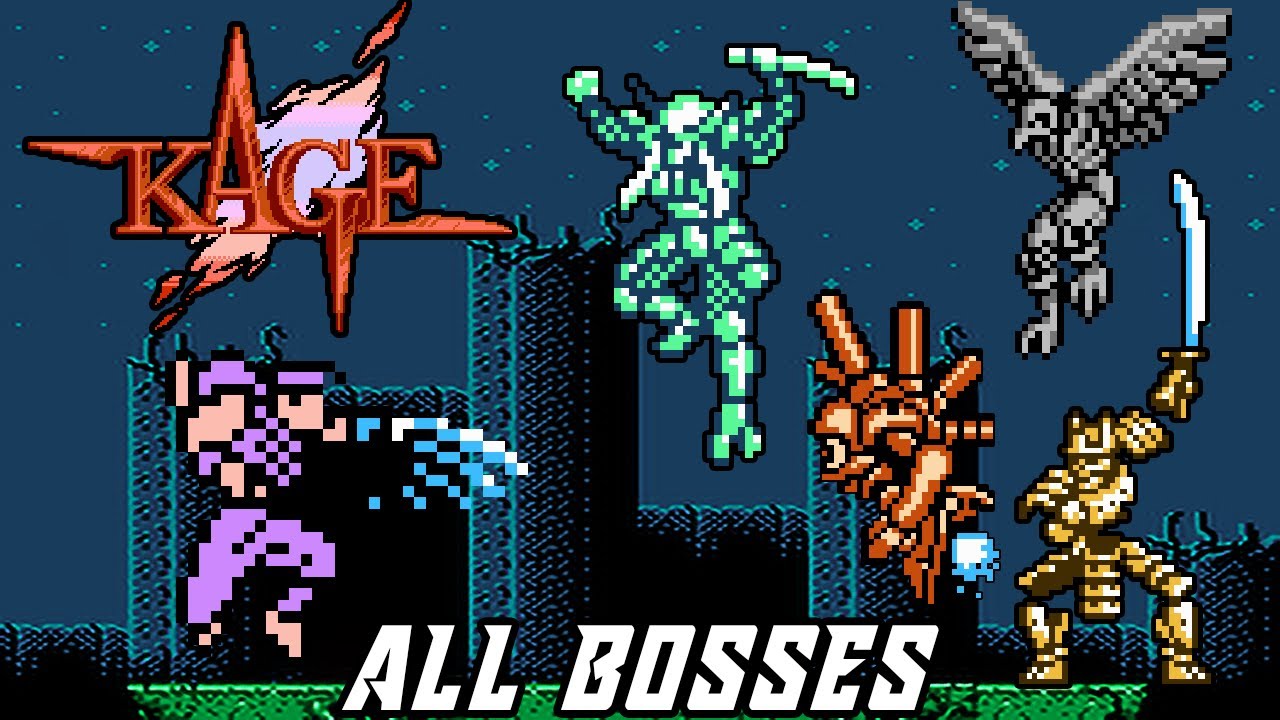 Shadow of the Ninja (NES) - All Bosses [No Damage]
