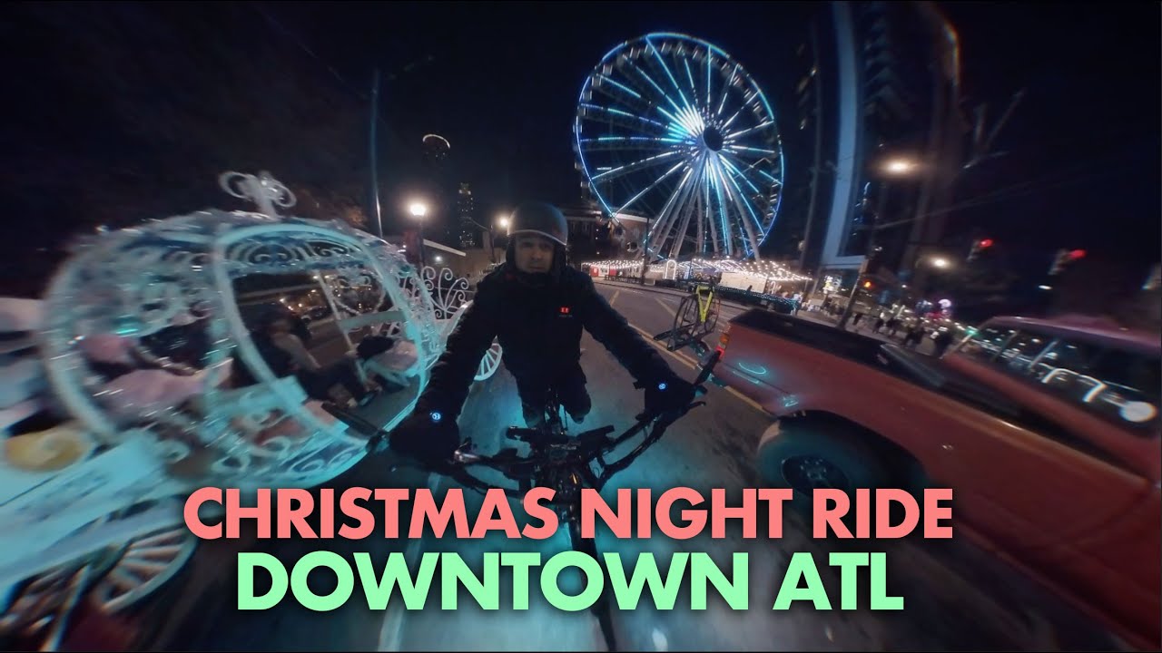 Downtown Atlanta Night Bike Ride on Christmas 2024