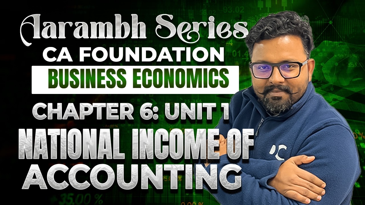 Chapter 6 | National Income of Accounting | Business Economics | CA Foundation | Aarambh Series