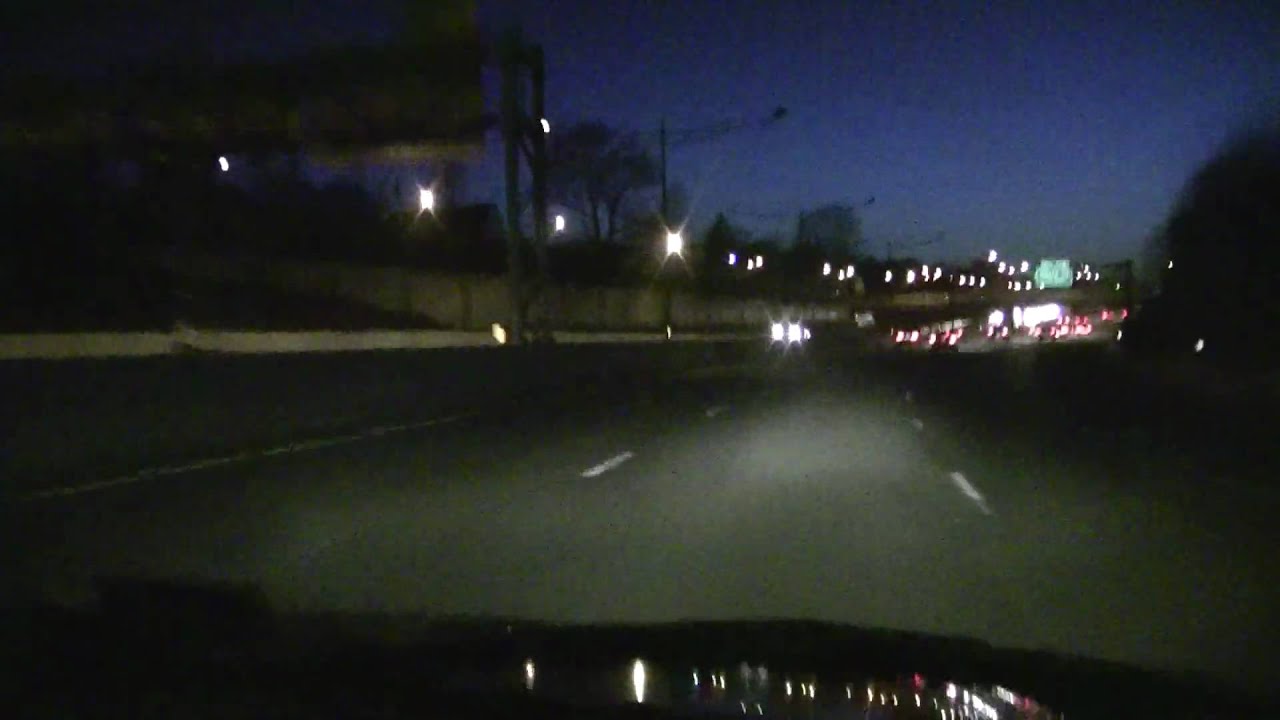 Random video: A twilight ride down I-490 through downtown Rochester with dieselducy.