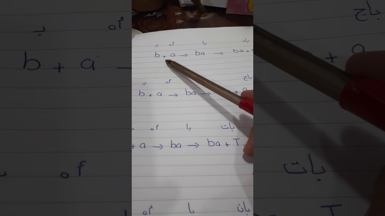 طريقه رائعه لقراءة وكتابة اي كلمه من خلال تركيب اصوات الحروف نكون كلمه