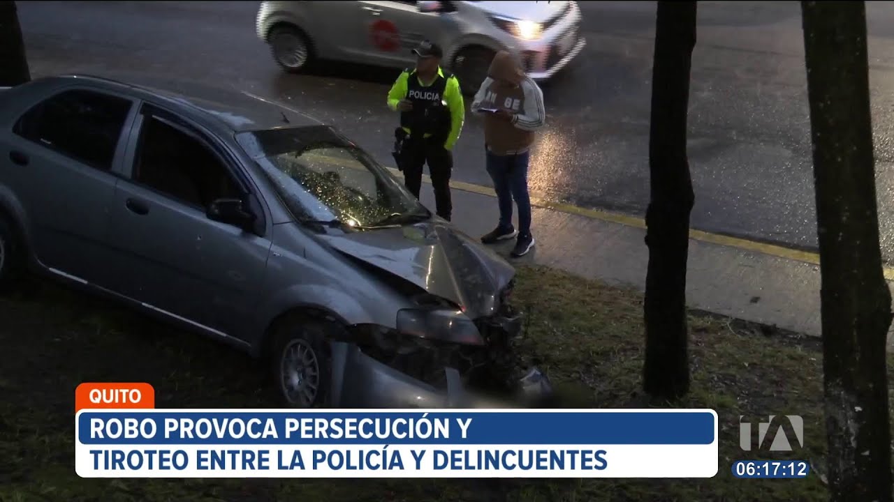 Una persecución policial en el norte de Quito termina con la fuga de los sospechosos