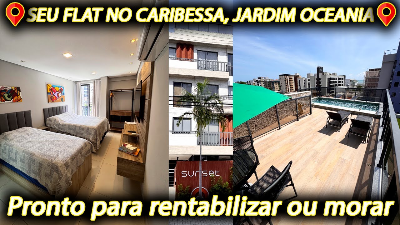 Flat na praia do Bessa prontinho para morar ou rentabilizar!