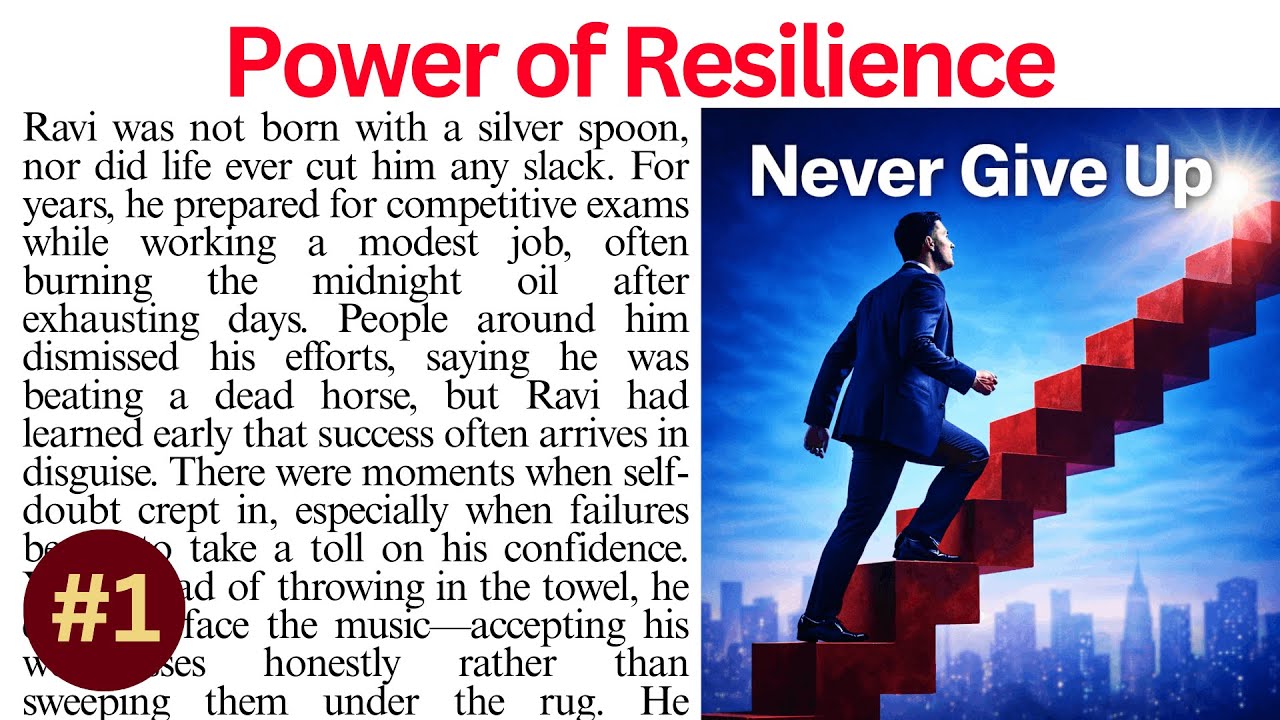 Power of Resilience | Motivational Story | Power of Perseverance | Reading Comprehension Passage