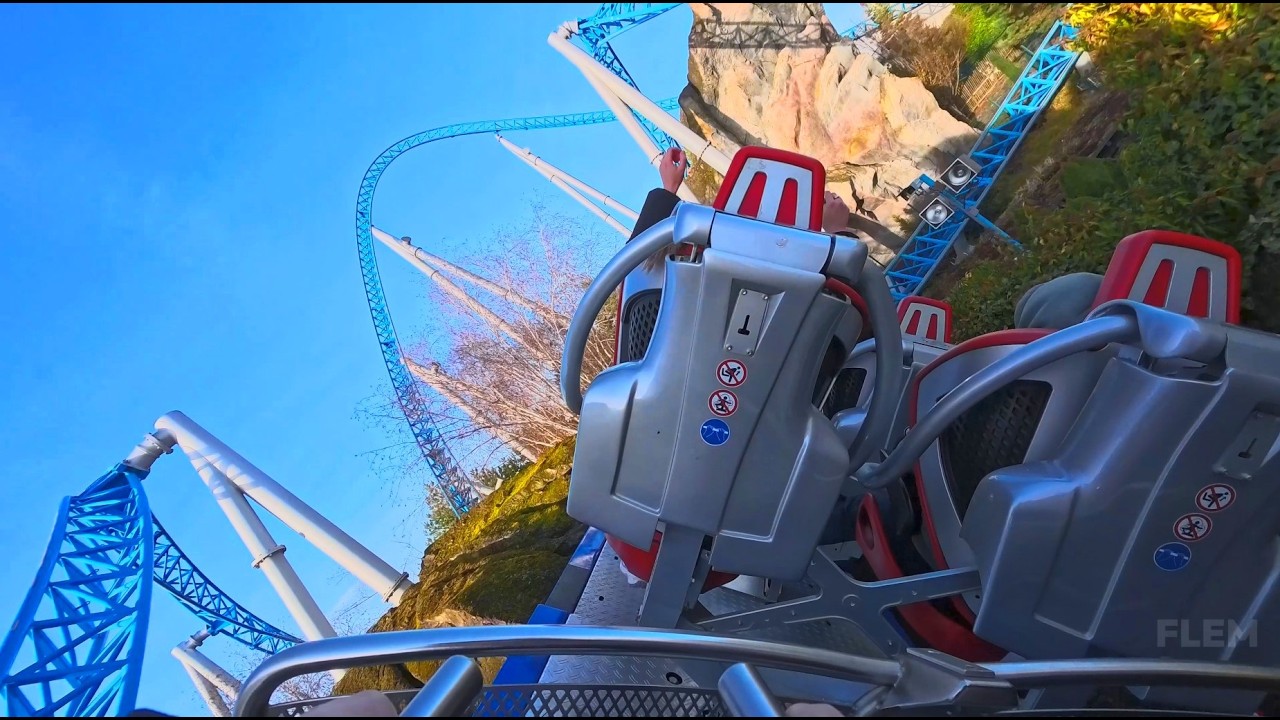 🎢  Everyone rides BLUE FIRE in the Front Row… This Is THE MIDDLE!  😱