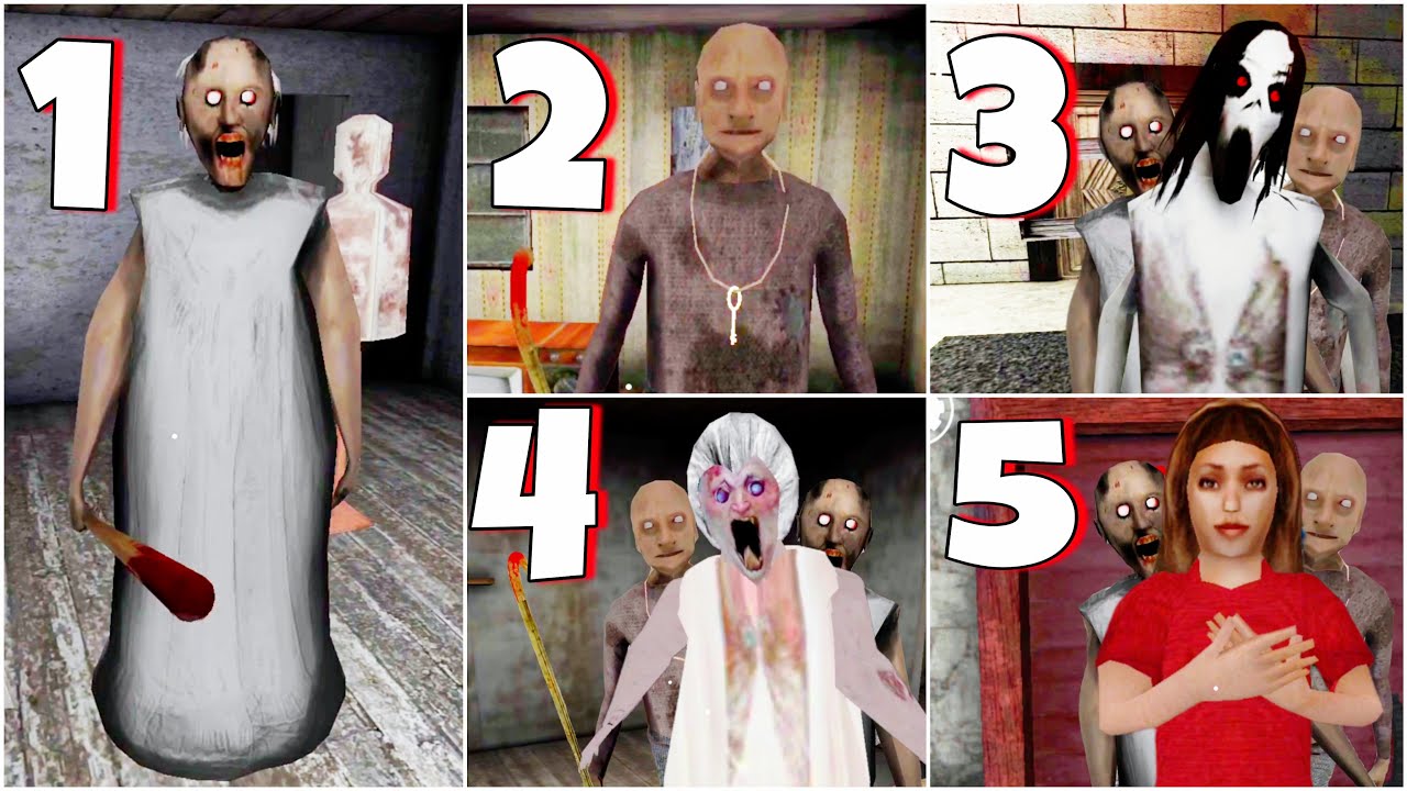 Granny 1 2 3 4 5 Full Gameplay | Originals And Fangames