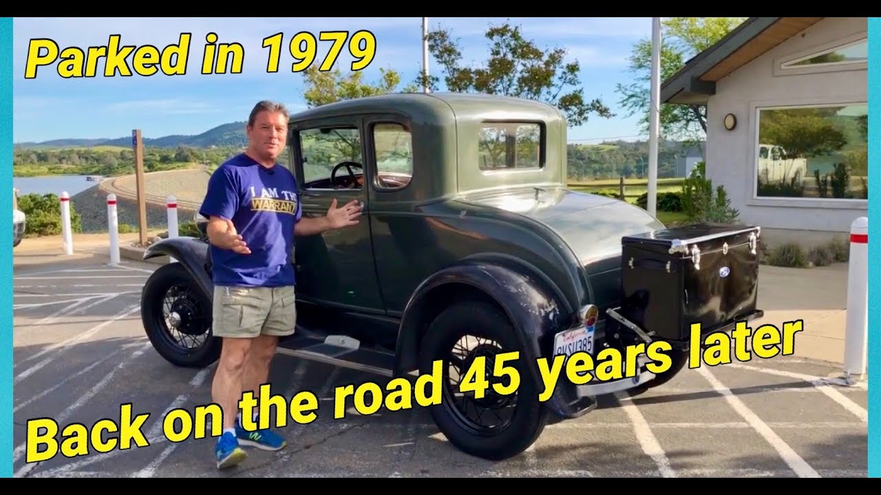 Last driven in the 1970's- Will it make it home? 1930 Ford Model A Deluxe Coupe. First 