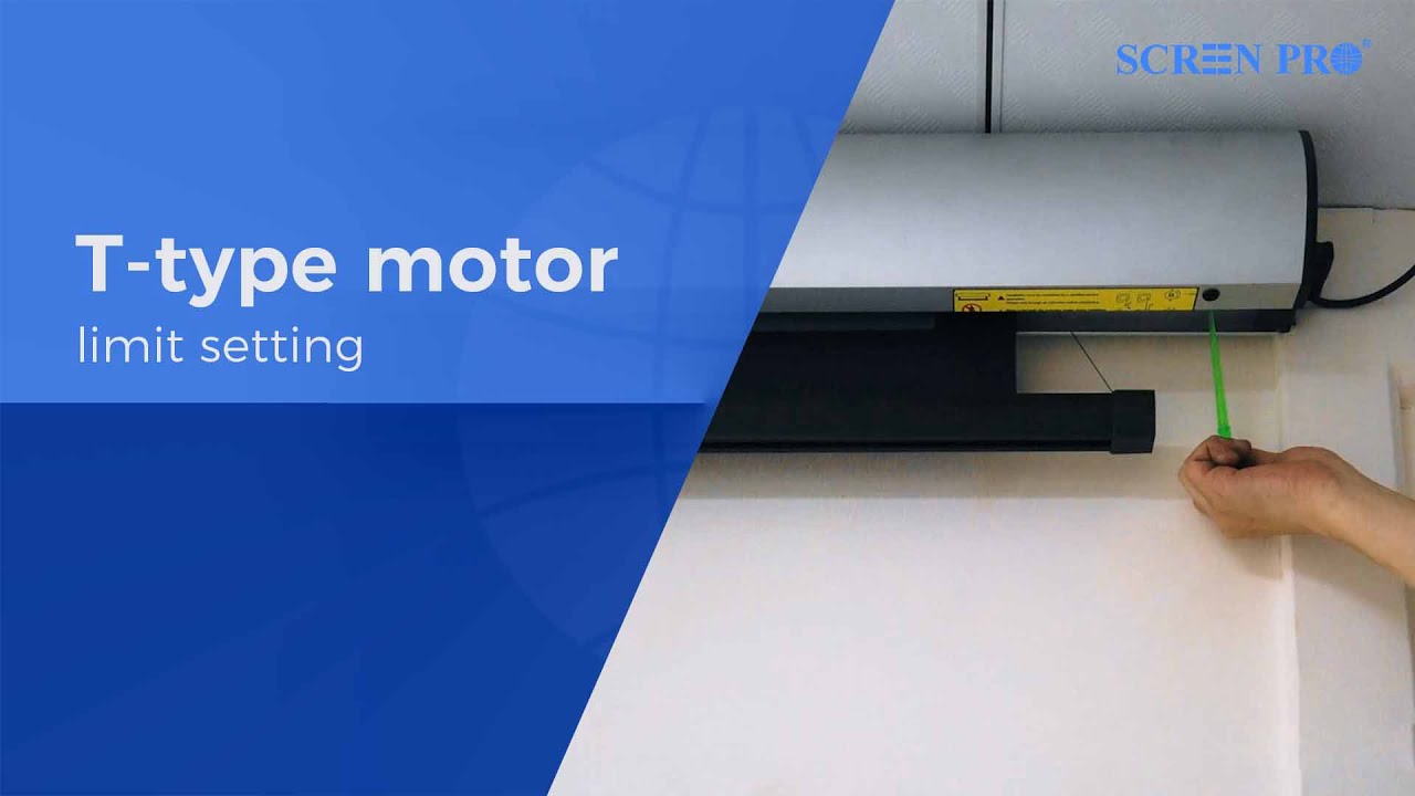 SCREENPRO Motorized Projector Screen Limit Setting Tutorial | T-type Motor