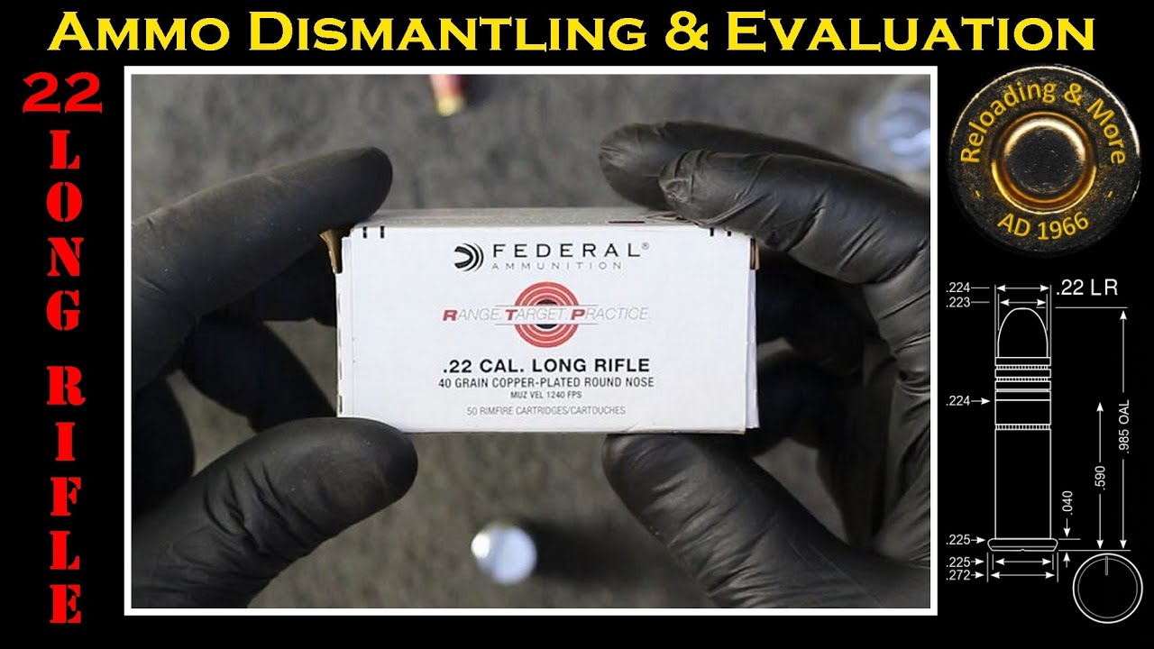 .22LR Deconstruction (Federal 40gr - CPRN HV - RTP2240) Ammo/Ammunition Dismantling & Evaluation