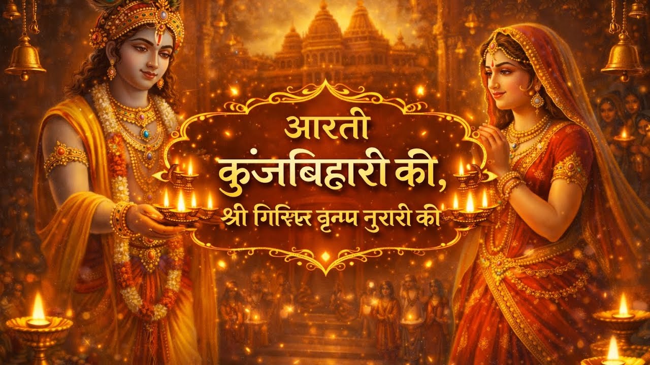 आरती कुंजबिहारी की | श्री गिरिधर कृष्ण मुरारी की | Krishna Aarti #KrishnaBhakti#RadhaKrishnaBhajan