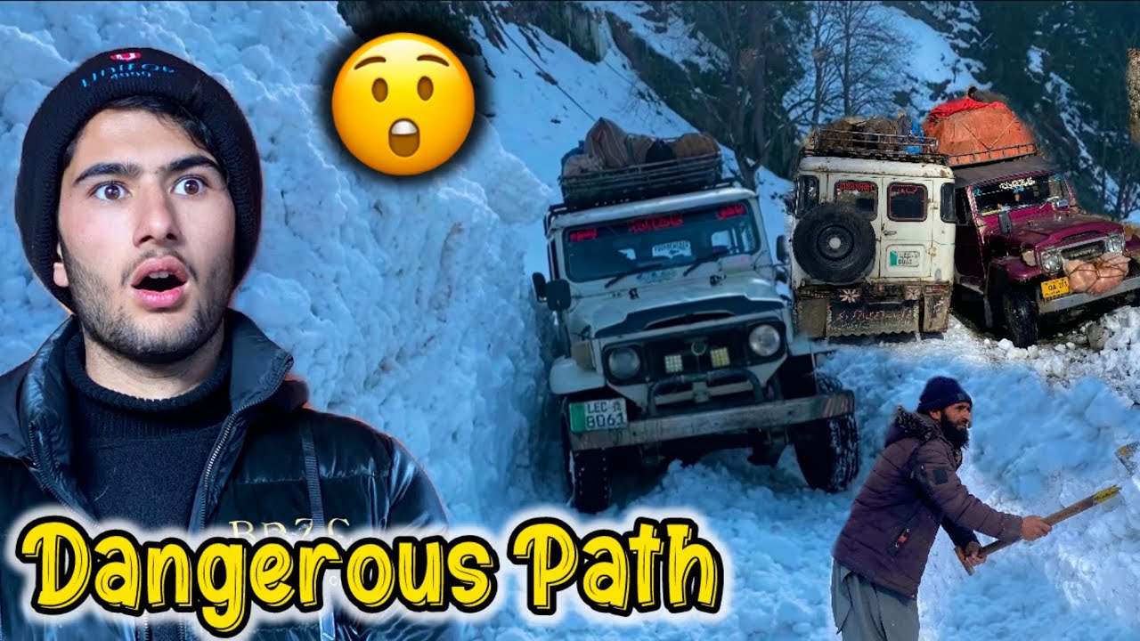 A journey back in the snow from the last village of the Kashmir Neelum Valley 😲