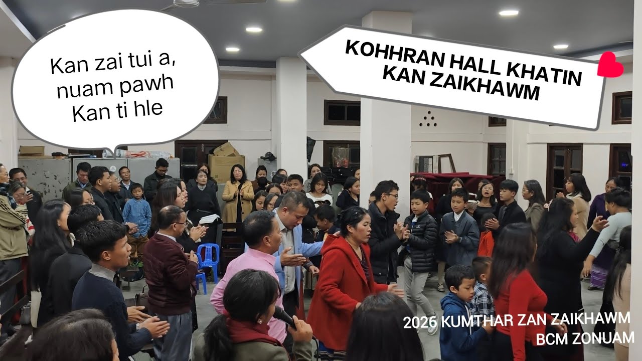 BCM Zonuam 2026 Kumthar zan zaikhawm, kan tui hle,  zaikhawm pawh Hall khat Kan ni e