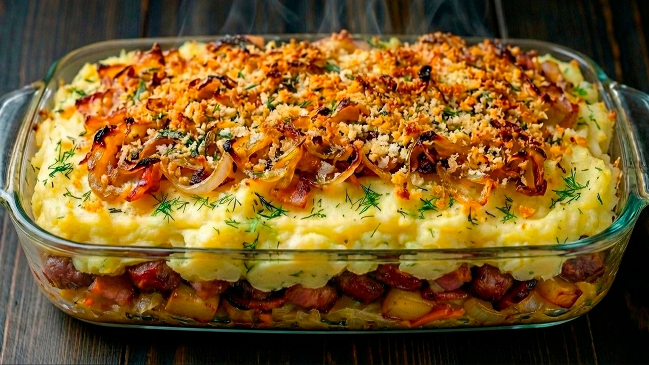 Haben Sie Sauerkraut, Würstchen, Speck und Kartoffeln? Rezept von meiner Großmutter in Deutschland!