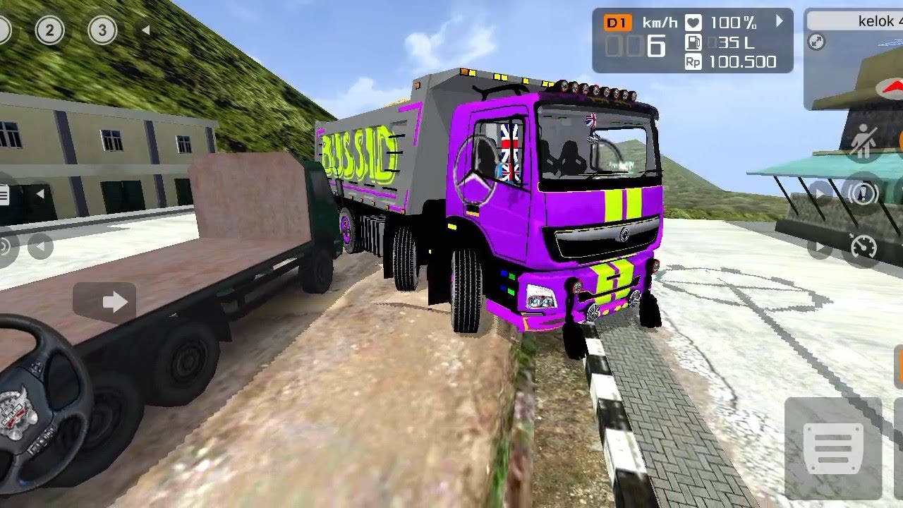 BHARAT BENZ 12 TIPPER MODIFIED TRUCK INDIAN TRAFFIC || OFFROAD DRIVE TRUCK ||BUS SIMULATOR INDONESIA