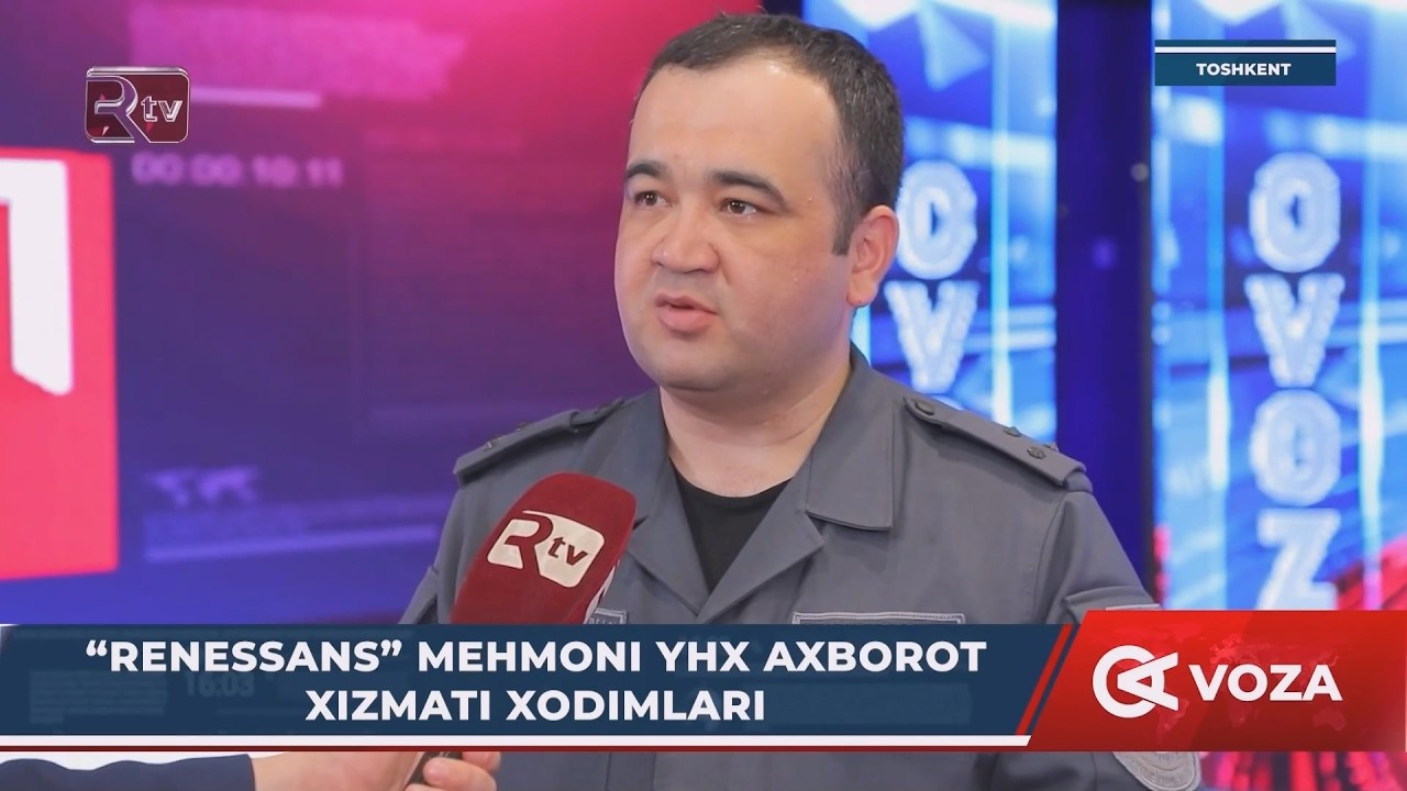 “Renessans” mehmoni YHX axborot xizmati xodimlari (Toshkent)