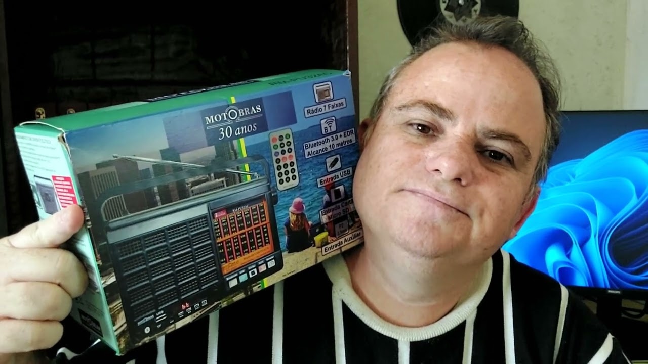 Rádio Motobras Edição de 2023 e 2024 - Rádio de 7 Faixas com controle Remoto - Unboxing completo.