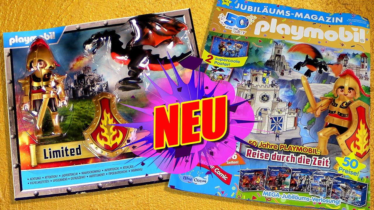Playmobil ® Novelmore Sonderheft 1 mit Ritter Brody & Drache Allesfind - 50 Jahre Jubiläums Magazin
