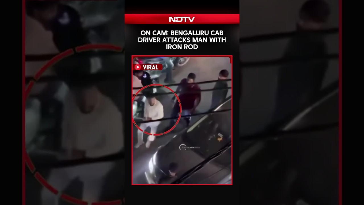 Bengaluru Road Rage Caught On Camera: Cab Driver Attacks Motorist With Iron Rod