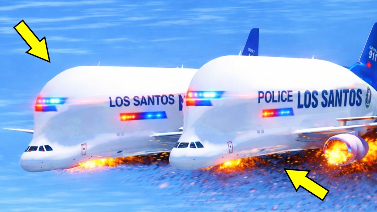 Police Airplane Crash Compilation: 8 Cinematic Police Aeroplane Crash Scenes In GTA 5 (#17)